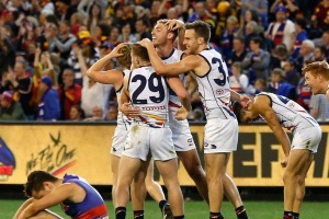 One of the best: The Adelaide Crows and Western Bulldogs had a mammoth struggle in last year's elimination final.