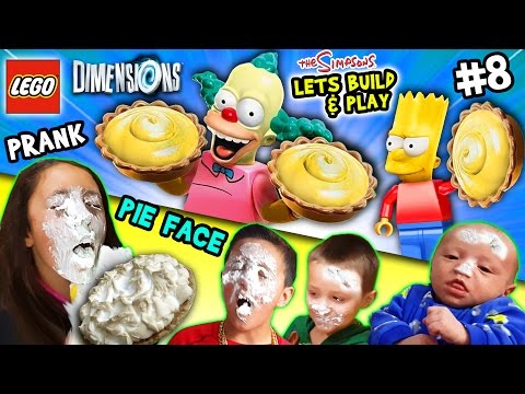 Lets Build & Play LEGO Dimensions #8: KRUSTY PIE IN YOUR FACE!  The Simpsons Fun Pack (FGTEEV Prank)