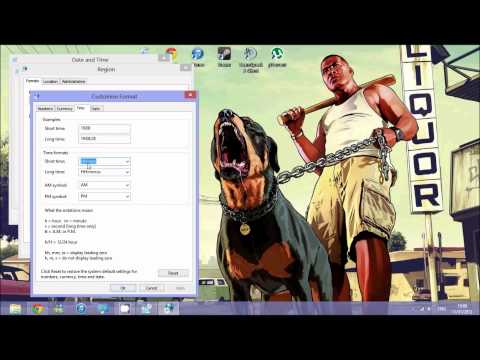 How To Change Windows 8 24 Hour Clock To 12 Hour.