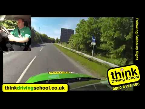 Independent Driving in Basingstoke Following Town Centre Signs @ Think Driving School