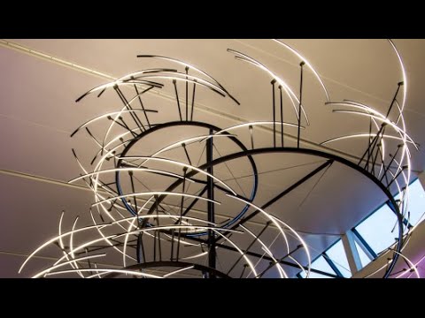 Huge lighting installation at London Heathrow Airport, 2014