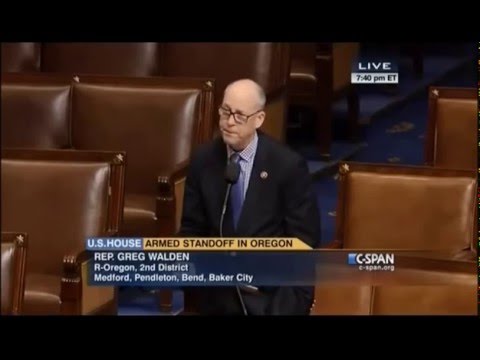 Greg Walden addresses U.S. House on situation in Harney County, OR, federal overreach in the West