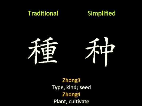 Traditional Vs. Simplified Chinese characters - 50 most frequent differing characters