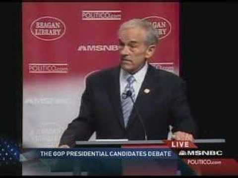 Congressman Ron Paul at the First GOP Presidential Debate