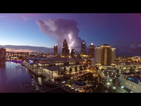 Night on Tampa Riverwalk