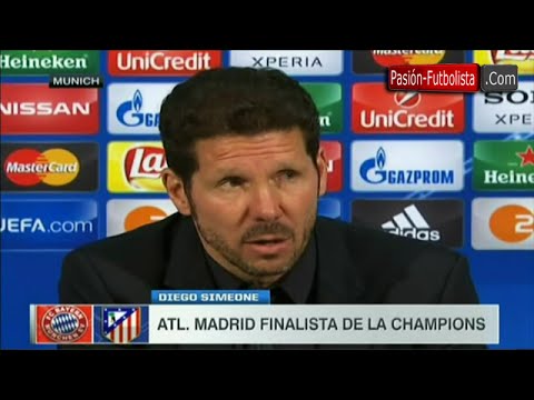 Diego Simeone Rueda de Prensa [Bayern Munich vs Atlético Madrid 2-1] (Global 2-2) Champions League