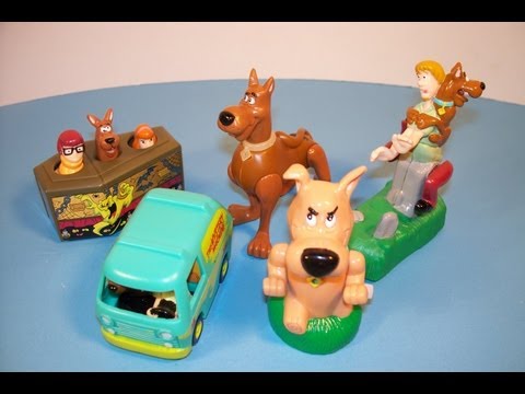 1996 BURGER KING SCOOBY-DOO CARTOON NETWORK SET OF 5 KID'S MEAL TOY'S VIDEO REVIEW