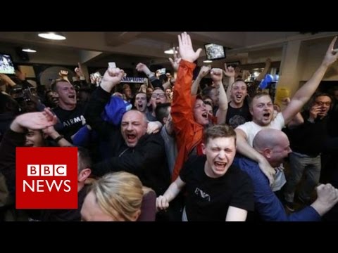 Moment Leicester City became Premier League champions (360 video) - BBC News