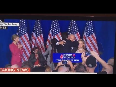 Ted Cruz Ends Campaign By Elbowing Wife in Face After Trump Wins Again