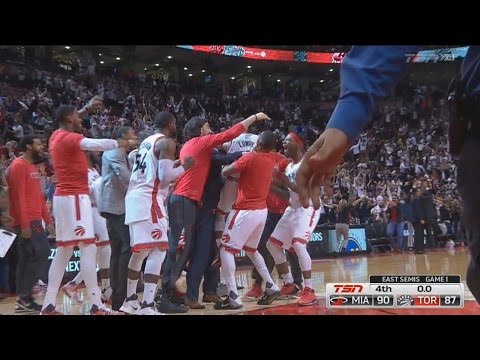 Kyle Lowry DRAINS Unbelievable 3-Pointer - RAPTORS vs HEAT | GAME 1 | MAY 3 | 2016 East Semi Finals