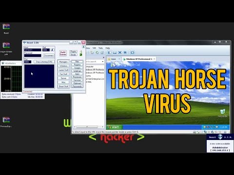 Demonstrating the Trojan Horse virus (getting access to remote PC)