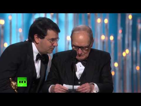 Ennio Morricone wins Oscar for score on Quentin Tarantino's The Hateful Eight