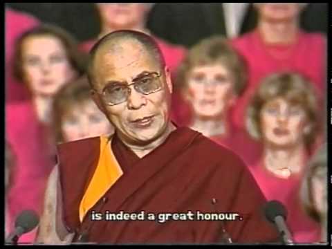 Dalai Lama Receives the Nobel Peace Prize