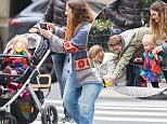 EXCLUSIVE TO INF\nMay 7, 2016: Actress Drew Barrymore is seen out the day before mothers day, enjoying time with her two kids at the park. Drew was seen taking photos of her kids and playing with her children in New York City, New York. \nMandatory Credit: Peter Cepeda/INFphoto.com Ref: infusny-260