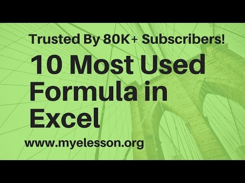 10 Most Used Formulas MS Excel