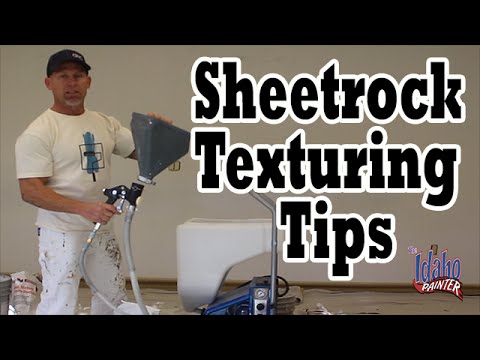 Drywall & Sheetrock Texturing Hacks.  How To Spray Texture A Wall.