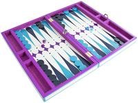 Jonathan Adler   Lacquer Backgammon Set - White/Purple/Blue