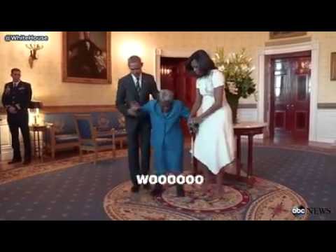 106 YEAR OLD Woman Meets Pres. Obama