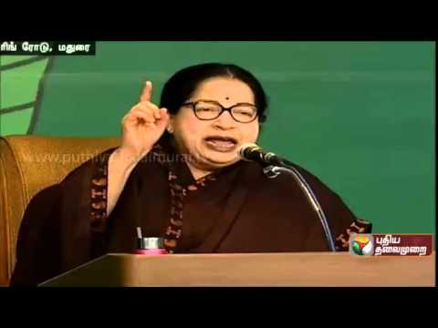 Live: Jayalalithaa speech at election campaign in Madurai - Part -1