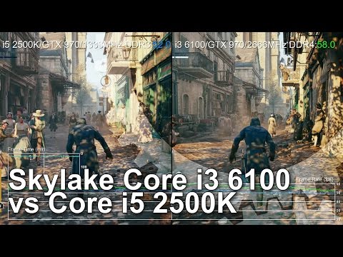 Core i3 6100 vs Core i5 2500K Gameplay Comparison