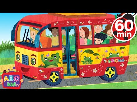 Wheels on the Bus | +60 min Nursery Rhymes - ABCkidTV