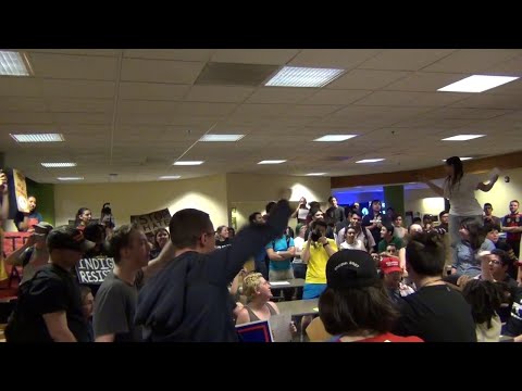 Wackjob Commies CRASH "Students For Trump" Meeting