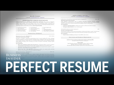 A résumé expert reveals what a perfect résumé looks like