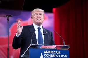 Donald Trump speaking at Conservative Political Action Conference (CPAC) 2015 in Washington, DC