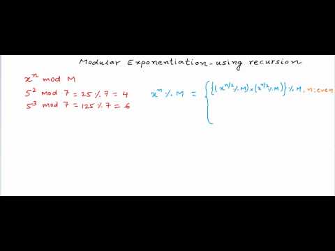 Modular exponentiation - using Recursion