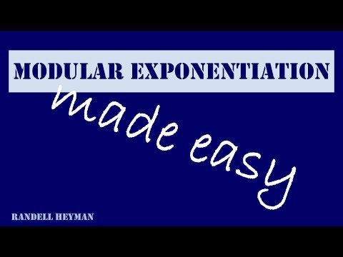 Modular exponentiation made easy