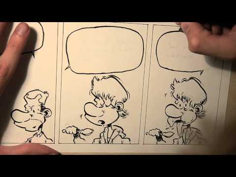 Drawing a Cartoon Comic Strip, Inking/Coloring