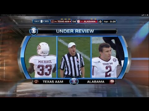 11/10/2012 Texas A&M vs Alabama Football Highlights