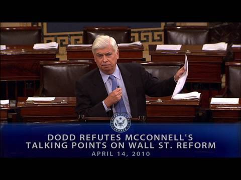 Dodd Refutes McConnell's Talking Points on Wall St. Reform