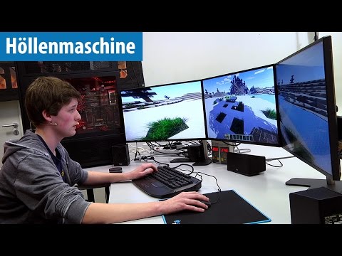 Minecraft mit 2700 FPS auf der Höllenmaschine 7 mit Lesertester Stephan