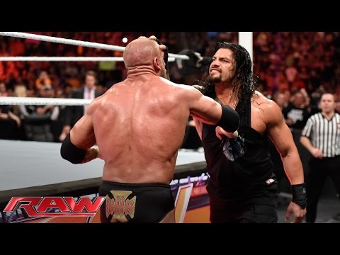 Roman Reigns returns and brings the fight to Triple H: Raw, March 14, 2016