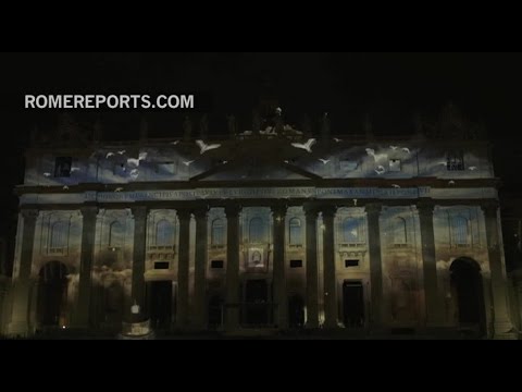 A spectacular light and sound show in St. Peter's Square to celebrate the Jubilee