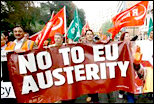 No to EU Austerity! RMT on anti-EU demo