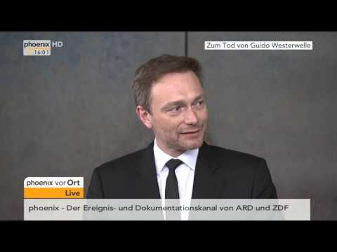 Zum Tod von Guido Westerwelle: Statement von Christian Lindner am 18.03.2016