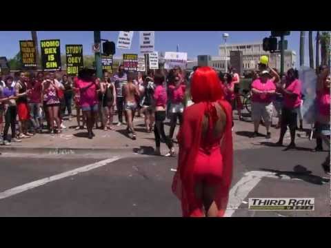 Phoenix LGBT flash mob silences bigoted preachers with "Born This Way"