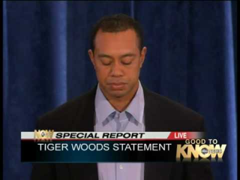 Tiger Woods' Press Conference Apology