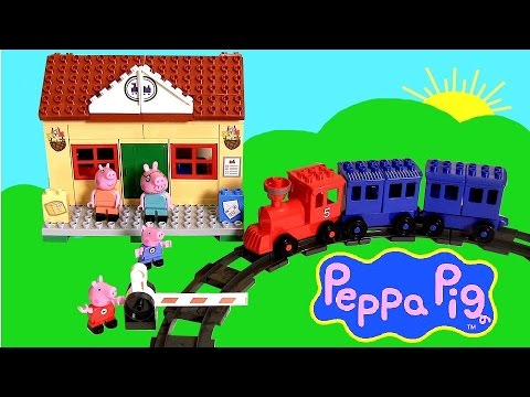 Peppa Pig Blocks Mega Train Station Blocks - Estación de Trenes Juguete de Construcciones Bloques