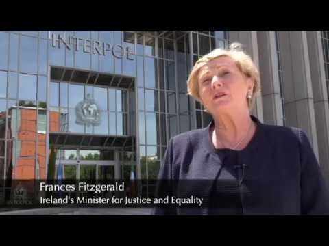 Frances Fitzgerald, Ireland's Minister for Justice and Equality visits INTERPOL