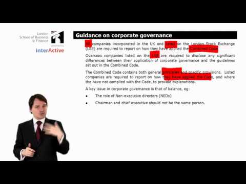 LSBF - ACCA F1:  Introduction to Corporate Governance