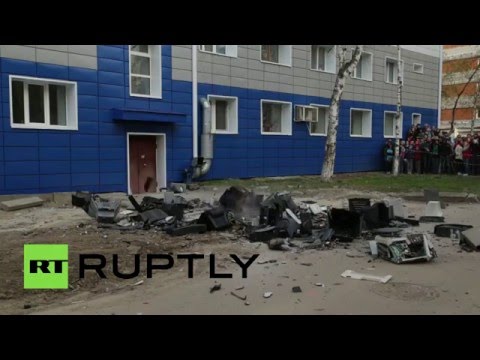 Meanwhile in Russia…. Students throw TV sets & fridges out of windows to break Guinness world record