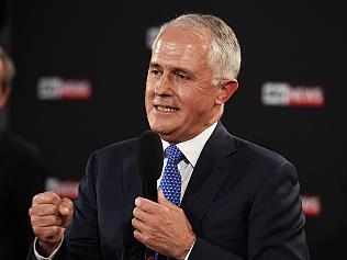 Prime Minister Malcolm Turnbull participates in a Leaders Forum at Windsor RSL as part of the 2016 election campaign in Sydney, Friday, May 13, 2016. (AAP Image/Mick Tsikas) NO ARCHIVING