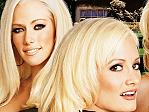 29/04/2008 TV: Playboy Magazine mannequins Holly Madison, Kendra Wilkinson and Bridget Marquardt in scene from TV program "Girls of the Playboy Mansion".