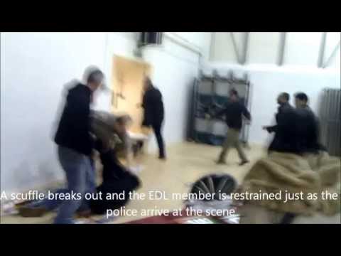 EDL Hijack Respect Party Meeting in Oldham (14-11-10)