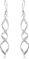 Ornami Open Twist Fishhook Sterling Silver Drop Earrings