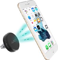 Aukey Air magnético para coche Soporte de smartphone para iPhone 6 / 6 Plus / 5 / 5S / 5C / 4 / 4S, Samsung Galaxy S6 / S5 / S4 / Note 4/3, Google Nexus, LG G3 y dispositivo GPS