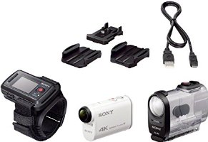 Sony FDRX1000VR.CEN Caméra d'action sportive avec montre de pilotage GPS intégré 4K Full HD Wifi/NFC Blanc